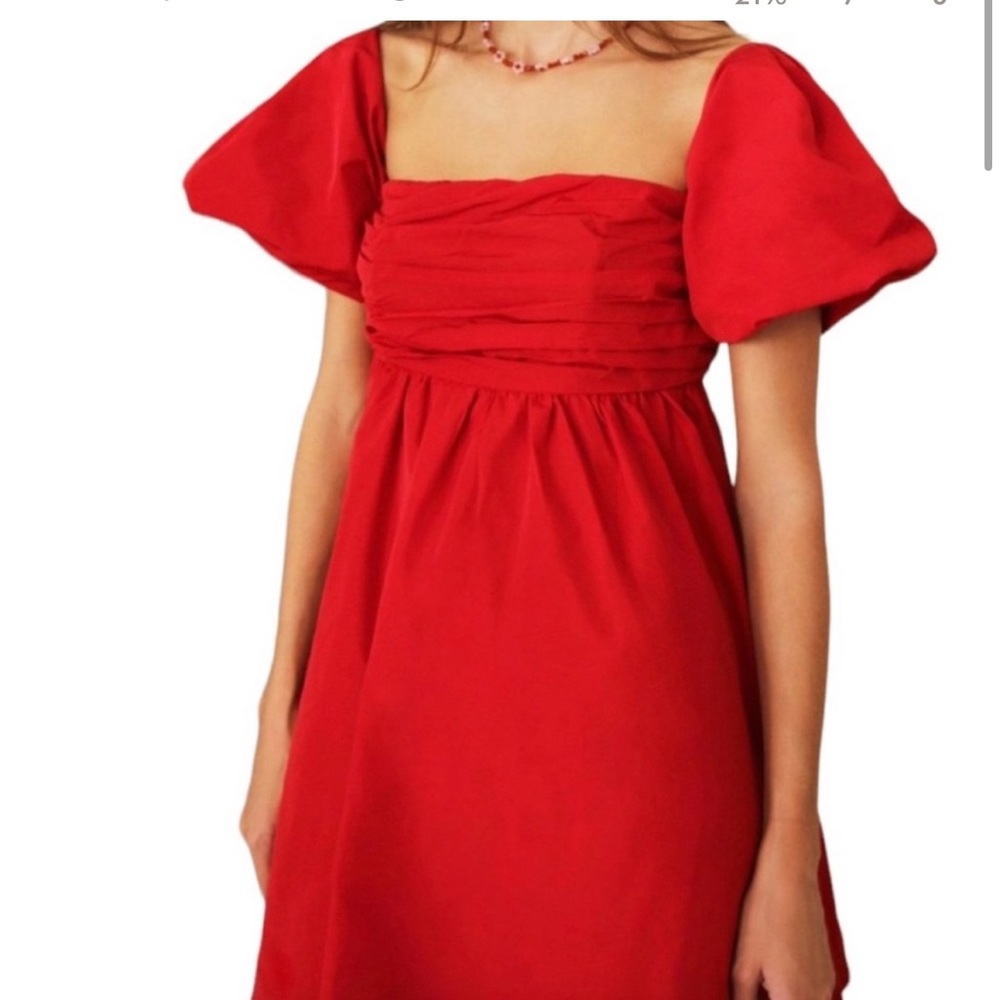FREE PEOPLE red mia mini dress